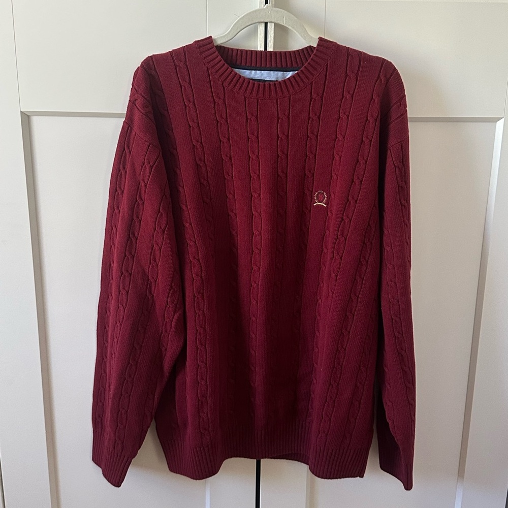 Vintage Tommy Hilfiger Men's Cable Knit Sweater